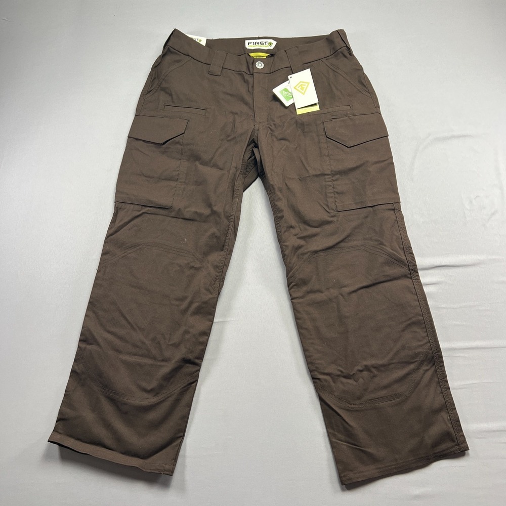 First Tactical V2 Uniform Pants Womens 14 Kodiak Brown Utility Pockets Wide Leg
